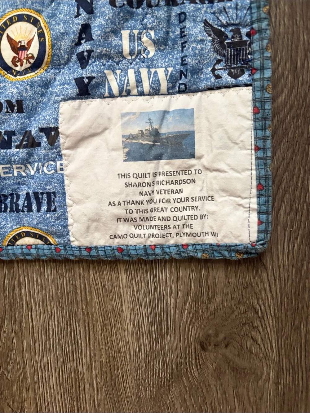 Handmade Star Patchwork Quilt - Red, White & Blue